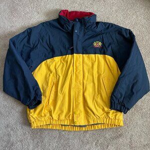 Vintage Philip Morris Dunbrooke Tobacco Coat Colorblock 90s Embroidered Logo XXL